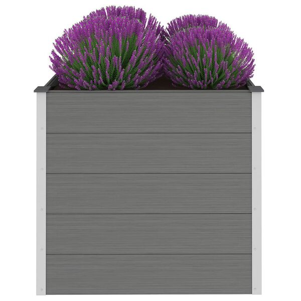 vidaXL Garten-Hochbeet WPC 100x100x91 cm Grau