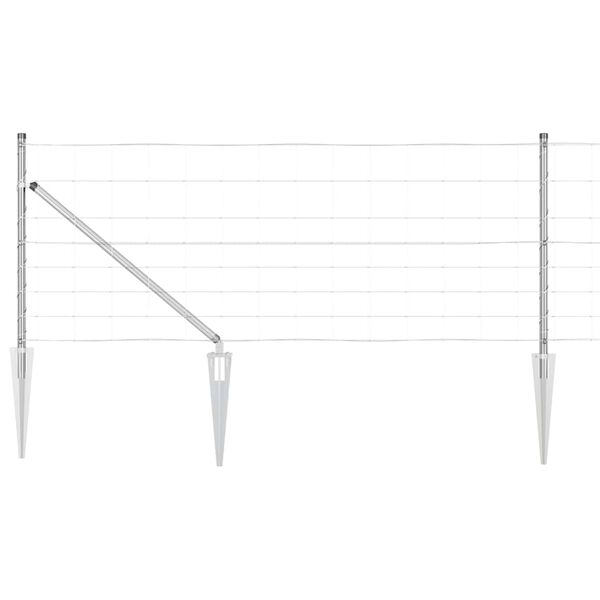 vidaXL Zaunpfosten Galvanisiert 25 x 0,8 m Stahl