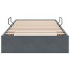 vidaXL Ottoman Bettgestell mit Speicher Dunkelgrau 90 x 200 cm Samt