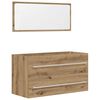 vidaXL 2-tlg. Badm&ouml;bel-Set Artisan-Eiche Holzwerkstoff