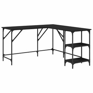 vidaXL Schreibtisch Schwarz 139x139x75 cm Holzwerkstoff