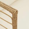 vidaXL Gartenst&uuml;hle 2 Stk. mit Kissen Natur Poly Rattan