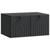 vidaXL Wandmontierter TV-Schrank Schwarz 59,5 x 41 x 30 cm