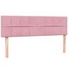 vidaXL Boxspringbett mit Matratze Rosa 160x220 cm Samt