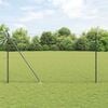vidaXL Zaunpfosten Grau 10 x 1,5 m (36 mm Netz) Stahl und PVC