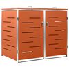 vidaXL M&uuml;lltonnenbox f&uuml;r 2 Tonnen 138x77,5x115 cm Edelstahl