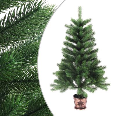 vidaXL Künstlicher Weihnachtsbaum mit Beleuchtung 90 cm Grün