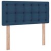 vidaXL Bett mit Stauraum und LED mit Matratze Blau 100 x 200 cm Stoff