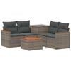 vidaXL Sofa Set 6 stk. Grau und Dunkelgrau Polyrattan und Stahl