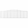 vidaXL Gabionen mit Hochbogen 20Stk. 400x30x100/120cm Verzinktes Eisen