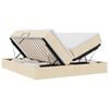 vidaXL Aufbewahrungsbett mit Matratze Creme 180 x 200 cm Polyester