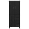 vidaXL Highboard 2 pcs Schwarz Eichen-Optik 69,5 x 34 x 180 cm