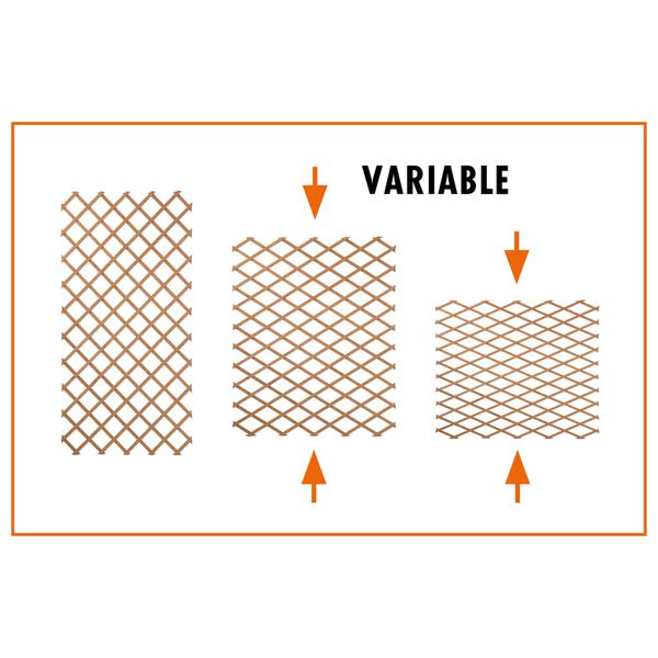 Nature Garten-Rankgitter 100x200 cm Holz Natur 6041703