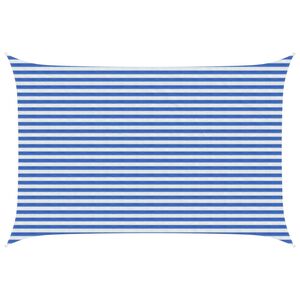 vidaXL Sonnensegel 3 x 4 m HDPE Rechteckig Blau und Wei&szlig;
