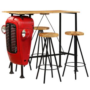 vidaXL Bar-Set 5-tlg. Massivholz Mango 120×60×107 cm