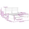 vidaXL Bettrahmen mit Kopfteil Wei&szlig; 180 x 200 cm Holzwerkstoff
