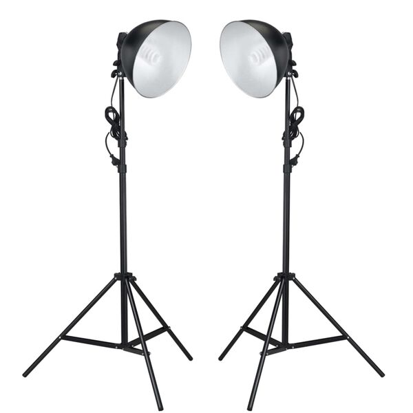 vidaXL Fotostudio-Set mit Studiolampe, Hintergrund und Reflektor