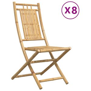 vidaXL Gartenst&uuml;hle 8 Stk. Klappbar 46x66x99 cm Bambus