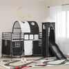 vidaXL Kinderloftbett Schwarz 99,5 x 200 cm Metall