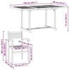 vidaXL Garten Essgruppe 7 pcs Natur Massivholz Akazie