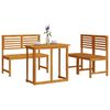 vidaXL Garten Bistro Set 3 pcs Braun Akazie Massivholz