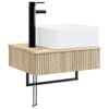 vidaXL Wandmontiertes Waschbecken Sonoma-Eiche 53 x 35 x 39 cm