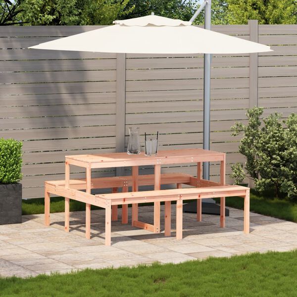 vidaXL Picknicktisch 160x134x75 cm Massivholz Douglasie