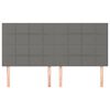 vidaXL Kopfteil Dunkelgrau 160 x 5 x 118/128 cm Stoff