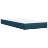 vidaXL Boxspringbett mit Matratze Blau 90x200 cm Samt