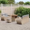 vidaXL Gartensofa-set 8 pcs Beige Poly-Rattan