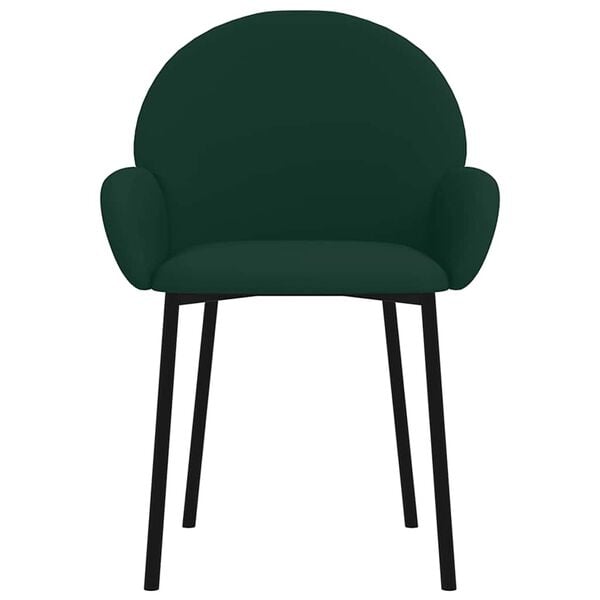 vidaXL Esszimmerst&uuml;hle 2 Stk. Dunkelgr&uuml;n Samt