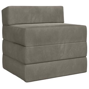 vidaXL Klappsofa Bett Hellgrau 70 x 60 x 63 cm Samt