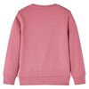 Kinder-Sweatshirt Samt-Patchwork Himbeerrosa 92