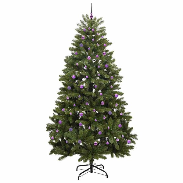 vidaXL K&uuml;nstlicher Weihnachtsbaum Gr&uuml;n 270 cm PVC und Metall