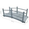 vidaXL Gartenbrücke Grau 140x60x56 cm Massivholz Tanne