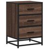 vidaXL Nachttisch Braun Eichen-Optik 40x34,5x60cm Holzwerkstoff Metall