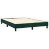 vidaXL Boxspringbett mit Matratze & LED Dunkelgr&uuml;n 140x190 cm Samt