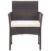 vidaXL Gartensessel mit Sitzkissen 2 Stk. Braun Poly Rattan