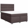 vidaXL Boxspringbett mit Matratze Dunkelbraun 140x190 cm Stoff