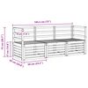 vidaXL Sofagarnituren 3 pcs Natur Massivholz Akazie