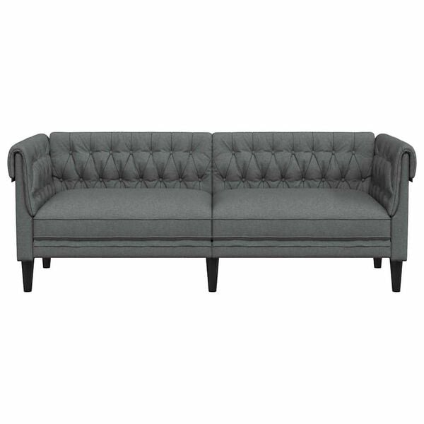 vidaXL Sofa Dunkelgrau 201,5 x 74,5 x 74,5 cm Polyester