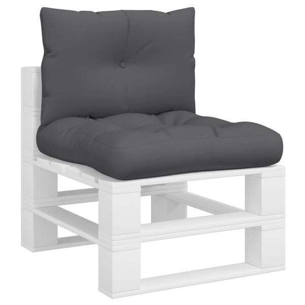 vidaXL Palettenkissen 2-tlg. Anthrazit Stoff