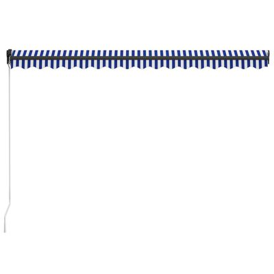 vidaXL Einziehbare Markise Handbetrieben 400×300 cm Blau und Weiß
