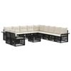 vidaXL Gartensofa-set 12 stk. Schwarz Poly-Rattan