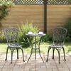 vidaXL Garten Bistro Set 3 pcs Schwarz Aluminium