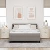 vidaXL Boxspringbett mit Matratze Taupe 140 x 200 cm Stoff