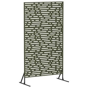 vidaXL Sichtschutz 100 x 50 x 180 cm Stahl Olivgr&uuml;n