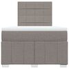 vidaXL Boxspringbett mit Matratze Taupe 120x190 cm Stoff