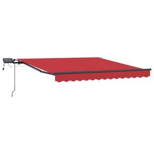 vidaXL Ausziehbare Markise Rot 300 x 250 cm Stoff und Aluminium
