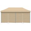 vidaXL Partyzelt Faltbar Pop-Up mit 4 Seitenteilen Beige